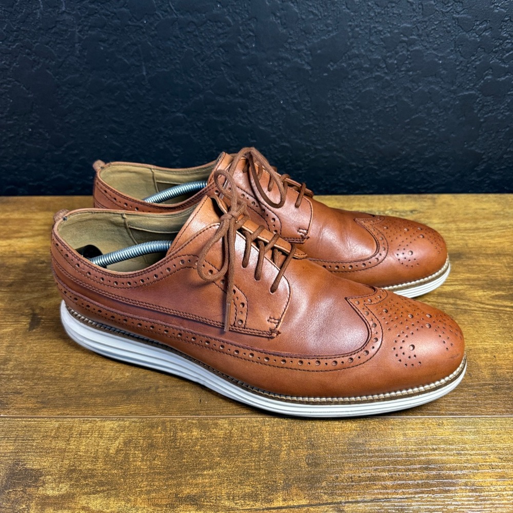 Cole Haan OriginalGrand C21133 Tan Leather Wingtip Oxford Mens 12 Wide